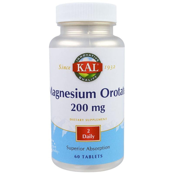 KAL - Magnesium Orotate, 200 mg, 60 Tablets