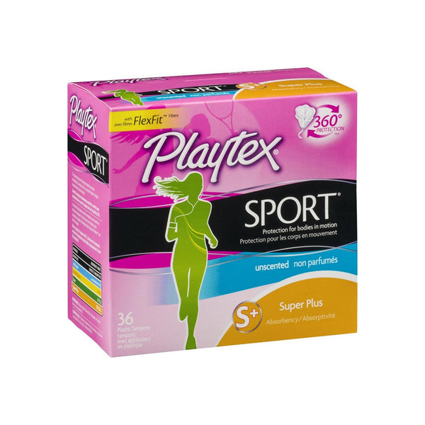 Playtex Sport Super Plus Absorbency Plastic Tampons, Unscented 36 ea