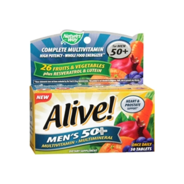 Alive! Nature's Way Once Daily Men's 50+ High Potency Multivitamin 50 ea