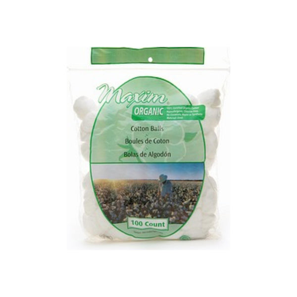 Maxim Hygiene Products Organic Cotton Balls, Jumbo Size 100 ea