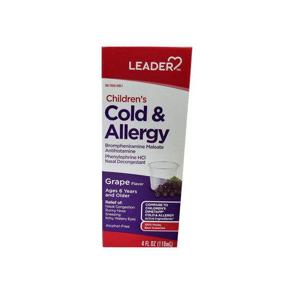 Children's Elixir Cold & Allergy [PSE Free], Grape 4 oz