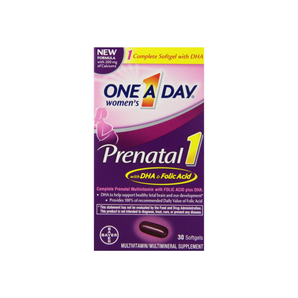 One-A-Day Prenatal 1 with DHA & Folic Acid Softgels, 30 ea
