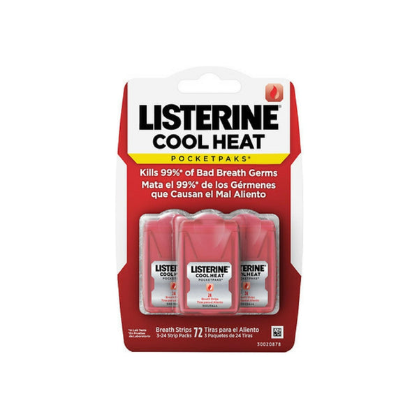 Listerine PocketPaks Oral Care Strips, Cool Heat 72 ea