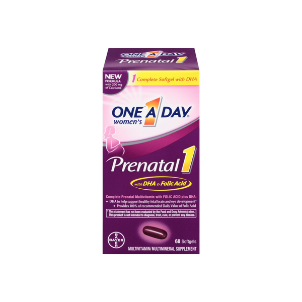 One-A-Day Prenatal 1 with DHA & Folic Acid, Softgels 60 ea
