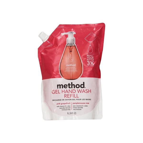 Method Gel Hand Wash Refill, Pink Grapefruit Scent 34 oz