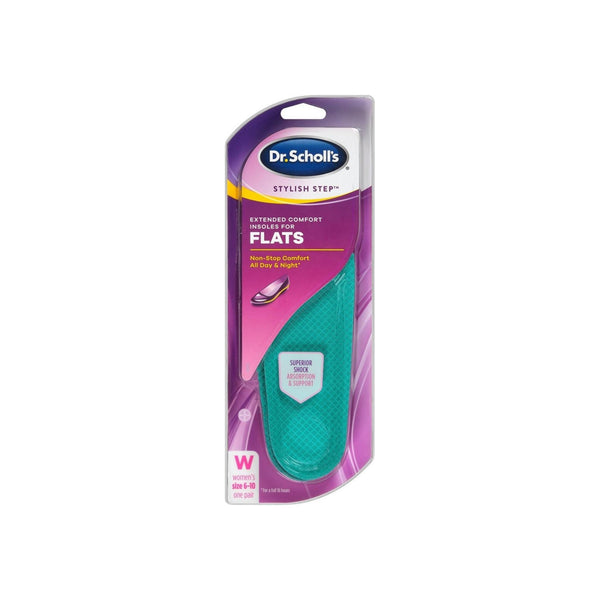 Dr. Scholl's Stylish Step Extended Comfort Insoles for Flats, Size 6-10 1 ea