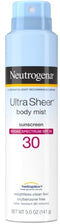 Neutrogena Ultra Sheer Body Mist Full Reach Sunscreen Spray, SPF 30, 5 oz
