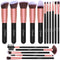 Bestope Synthetic Bristle Makeup Brush Set- Rose Golden, 16 Pcs