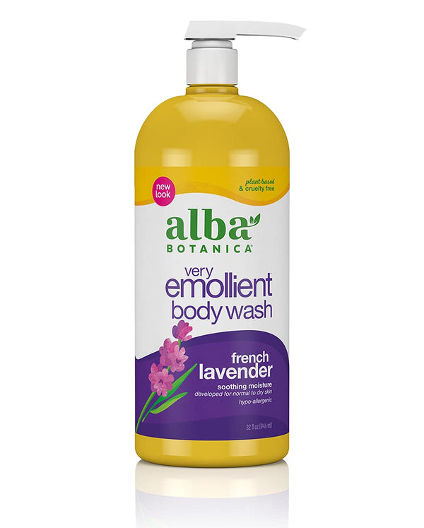 Alba Botanica Bath and Shower Gel French Lavender 32-Ounce Bottle