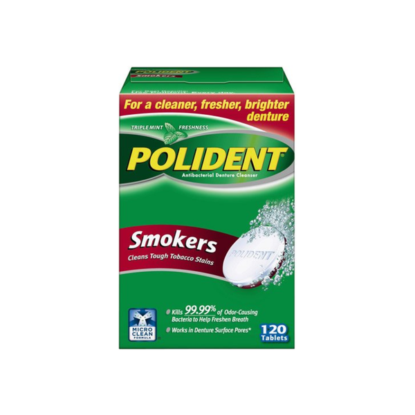 Polident Smokers Denture Cleanser 120 ea