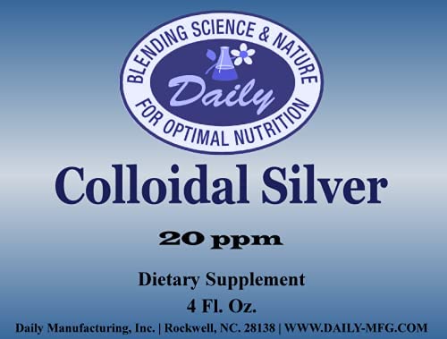 Daily Manufacturing Colloidal Silver 20 ppm 4 Fl. Oz.