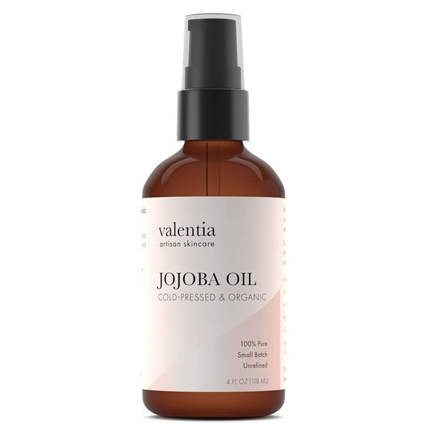 Valentia Jojoba Oil Organic Cold Pressed Unrefined | 100% Pure Natural Oil 4 Ounce| Multipurpose Moisturizer For Face Hair Skin And Nails