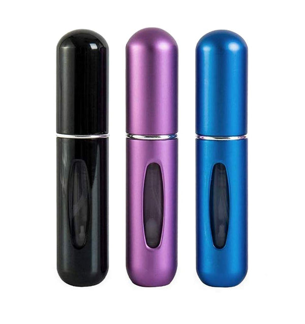 3 Pcs Refillable Perfume Bottles,Travel Mini Perfume Bottles, 5ml Empty Spray Bottles,Perfume Atomizer,Can fit in your pockect, bag, purse and Luggages