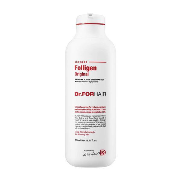 [Dr.FORHAIR] Folligen Shampoo (500 ml/16.9 fl.oz) for Relieving Hair Loss, Hair Loss Prevention [Paraben FREE, Silicone FREE, Sulfate FREE]