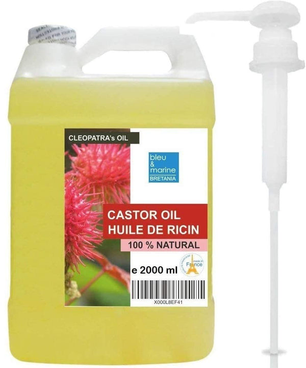 Pure 100% Natural Castor Oil 2000 ml - Hair, Nails, Face & Body Moisturizer