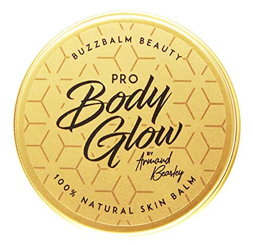 Pro Body Glow Skin Balm - High Shine Natural Body Balm Loved by Celebrities - Unique Gift for Women Men by Armand Beasley Cruelty Free Natural Body Makeup (3oz, 85g)
