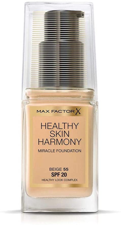 Max Factor Healthy Skin Harmony Foundation, SPF 20, 55 Beige, 30 ml