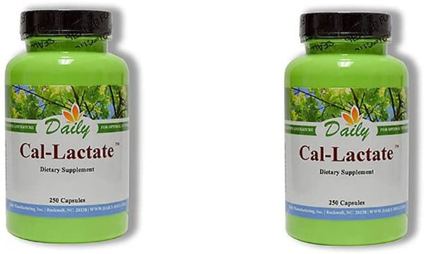 Daily Manufacturing -Cal-Lactate |250 Capsules, 2 Pack
