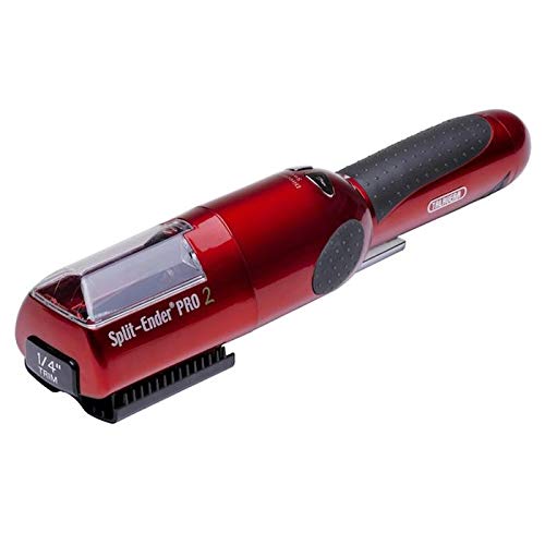Split Ender PRO 2 - Cordless Split End Hair Trimmer by Talavera - Hair Care Tool - Home Use - Include Only Fixed 1/4' Trim Setting - Red