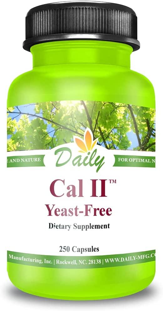Daily Manufacturing Cal-II Yeast Free 250 Vegetarian Capsules Calcium Dietary Supplement