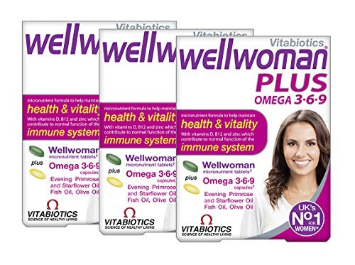 Vitabiotics Wellwoman Plus Omega 3∙6∙9 - 56 Tablets/Capsules, Pack of 3