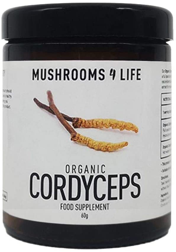 Mushrooms 4 Life Organic Cordyceps Powder 60g, Brown, 1 Count