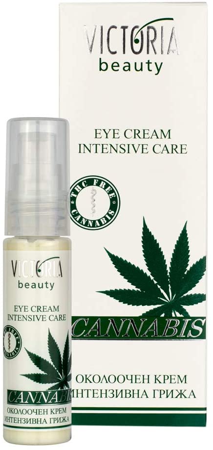 Victoria Beauty Eye Contour Cream with Hemp Seed Oil 30 ml – Intensive Anti Aging Moisturizer for a Smooth Appearance around the Eye and Bright Look of Dehydrated, Dry, Super Dry, or Itchy Skin