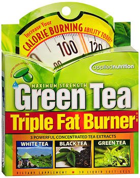 Applied Nutrition Green Tea Triple Fat Burner Liquid Soft-Gels Maximum Strength - 30 ct, Pack of 2