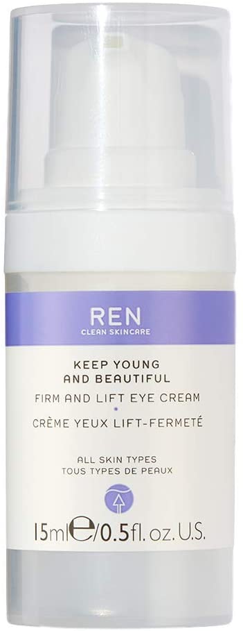 REN Clean Skincare - Keep Young And Beautiful Firm And Lift Eye Cream - Hydrating Anti-Wrinkle Eye Cream - Line Smoothing & Firming Cream for Eyes - Clean, Vegan Facial Products, 15 ml