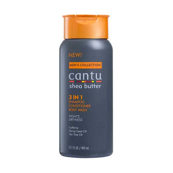 CANTU Men's 3-In-1 Shampoo Conditioner Bodywash, 400 ml