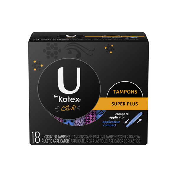 U by Kotex Click Unscented Tampons Super Plus 18 Each