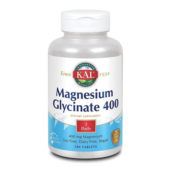 Kal - Magnesium Glycinate 400 Mg - 180 Tablets