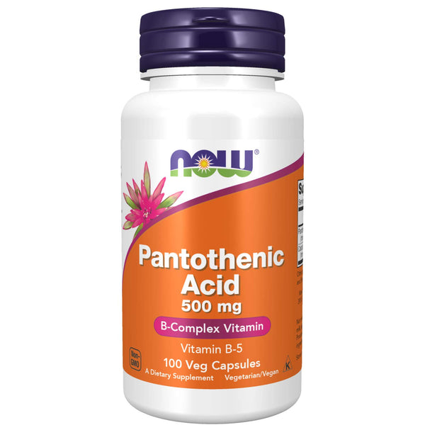 Now Pantothenic Acid 500 mg, 100 Capsules