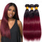 Meches Bresiliennes Lisses Tissage Cheveux Humains 1b/99j Brazilian Straight Human Hair Bundles Ombre 300g Sew In Human Hair Extension Tissage Ombre Hair Longue 20 22 24 Pouces For Women NIUDINNG