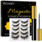 Richsky Magnetic Lashes and Eyeliner, 3D Reusable Natural Magnetic Eyelashes Waterproof Set with 10ml Upgraded Hypoallergenic Magnetic Eyeliner Kit，False Lashes Easy to Wear