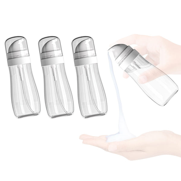 Cliusnra Leakproof Plastic Travel Bottles: 4 Packs BPA Free Mini Small Size Soft Easy to Squeeze Refillable 3.5floz Luggage Liquid Lotion Shampoo Cosmetic Carry Empty Toiletries Sets Container