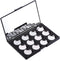 Allwon Empty Magnetic Eyeshadow Makeup Palette with Mirror and 12Pcs 26mm Round Metal Pans