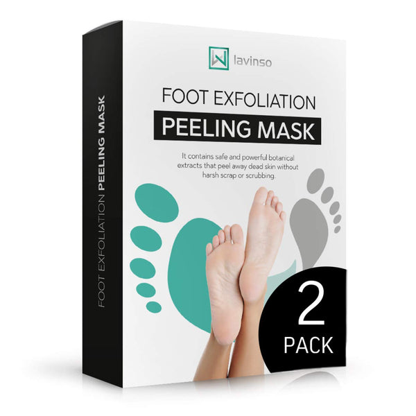 Foot Peel Mask 2 Pack, Peeling Away Calluses and Dead Skin Cells, Make Your Feet Baby Soft, Exfoliating Foot Mask, Repair Rough Heels, Get Silky Soft Feet by Lavinso