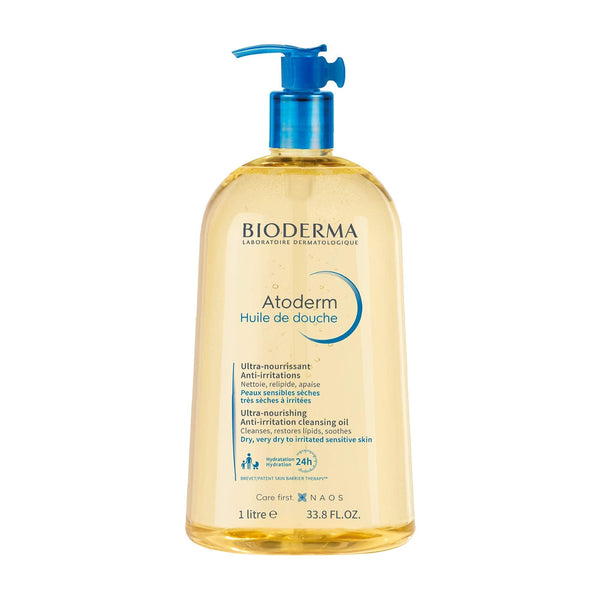 Bioderma - Atoderm - Cleansing Oil - Face and Body Moisturizer - Soothes Discomfort - for Very Dry Sensitive Skin