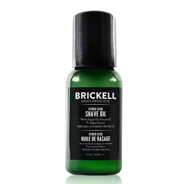 Brickell Men's Hybrid Glide Pre Shave Oil For Men, Natural and Organic Irritation Free Smooth Glide Before Shave, 59 ml, Scented
