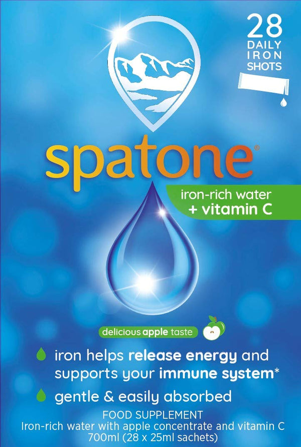 Spatone Natural Liquid Iron Supplement Apple Flavour With Vitamin C, 28 Sachets, 1 Pack Of 28