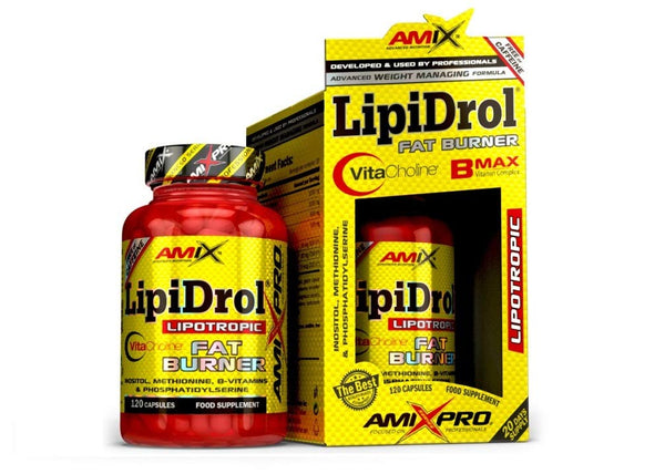 :Amix LipiDrol fat burner for healthy weight loss with VitaCholine and others complex as Inositol, Methionine, Phosphatidylserine & Vitamins, 120 capsules