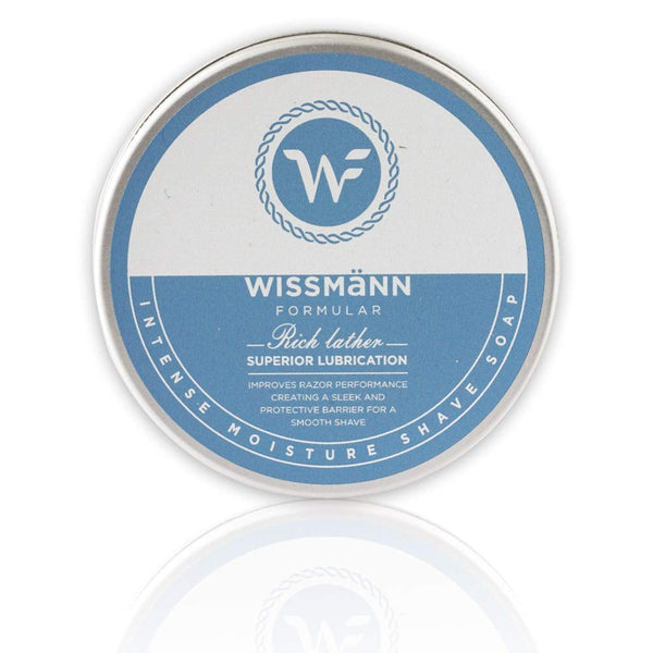Shaving soap for Men in Shaving Bowl -Wissmann Formular Shaving Soap for men w Glycerin Soap & Dead Sea Mud. Generates a Rich Shaving Foam, Purifies the skin and helps prevent Razor Bumps. 75gr