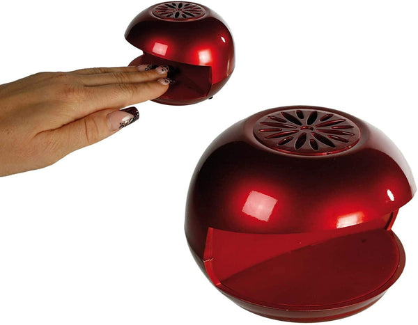 Ossian Mini Nail Dryer ýýý Lightweight and Portable Red Battery Operated Compact Travel Nail Polish Varnish Quick Blow Drying Fan - Ideal Beauty Stocking Filler Gift for Women Girls this Christmas Xmas