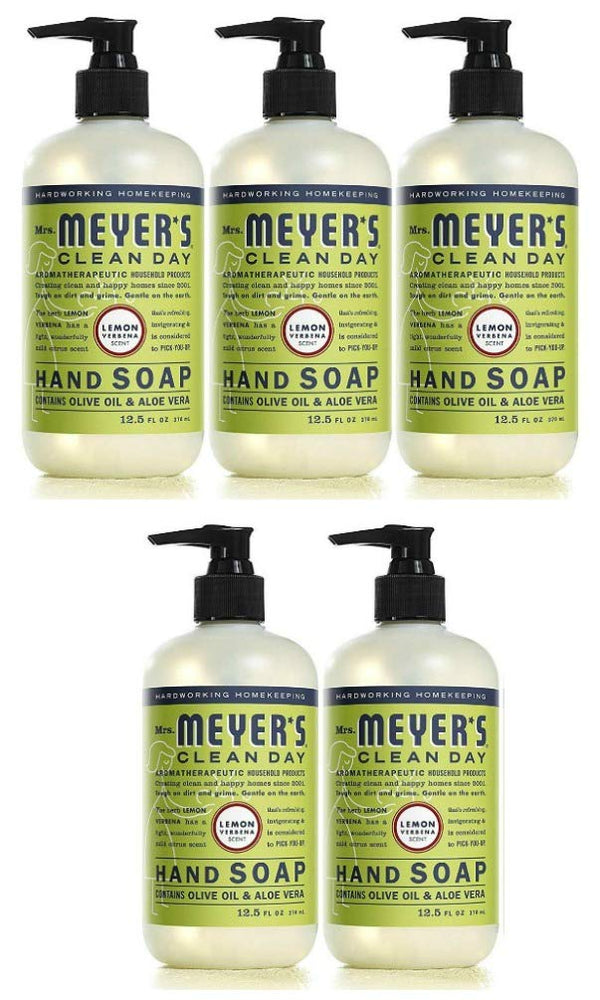 Mrs.+Meyers+Clean+Day+Hand+Soap+Lemon+Verbena+12.5+fl+oz%2c+5+Pack+(Lemon+Verbena)