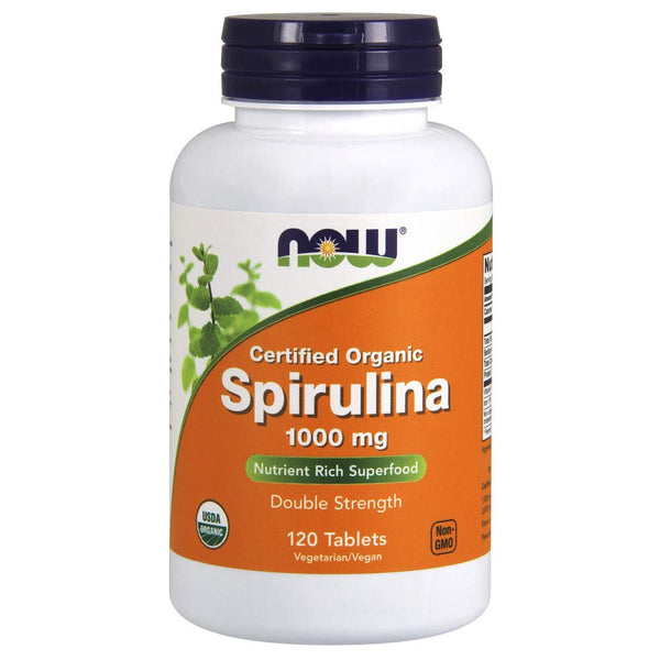 Now Foods, Certified Organic, Spirulina, 1000 Mg, 120 Tablets