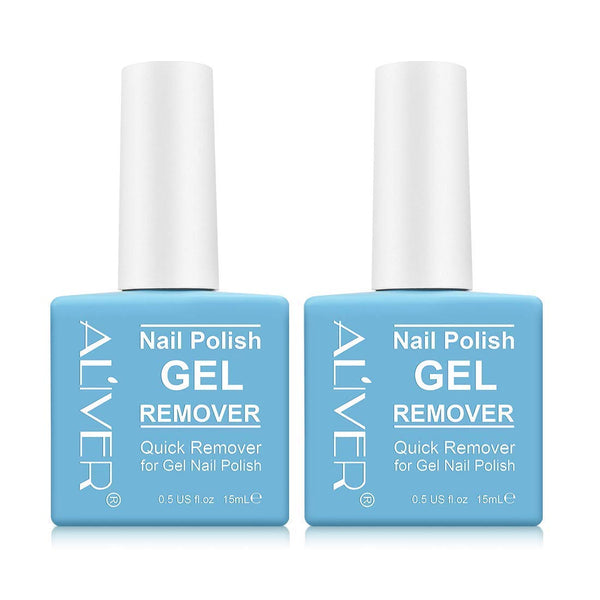 Magic Nail Polish Remover 2 pack, Professional Nail Gel Polish Remover with acetone, In 3 mins Quickly Removes Soak-Off Gel Polish UV Art Nail Lacquer, [Don't Hurt Nails]