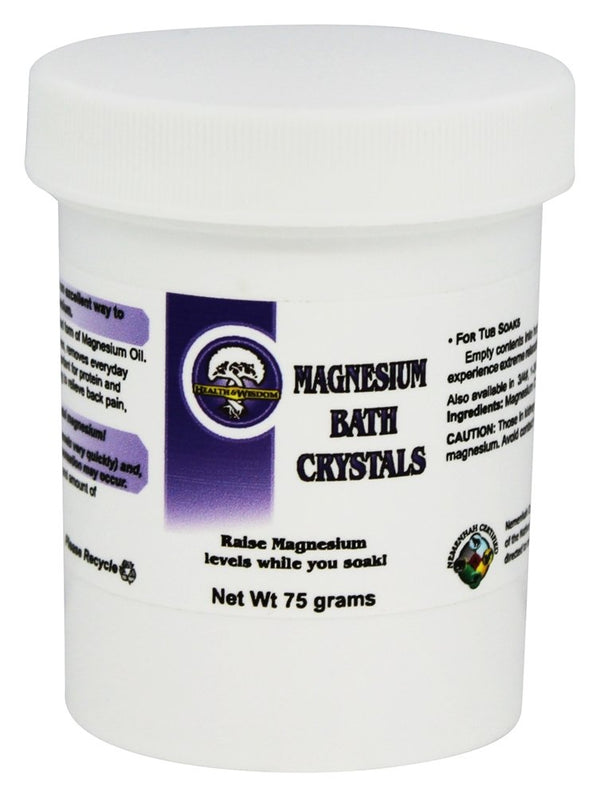 Health And Wisdom, Bath Crystals Magnesium Single Bath, 75 Gram