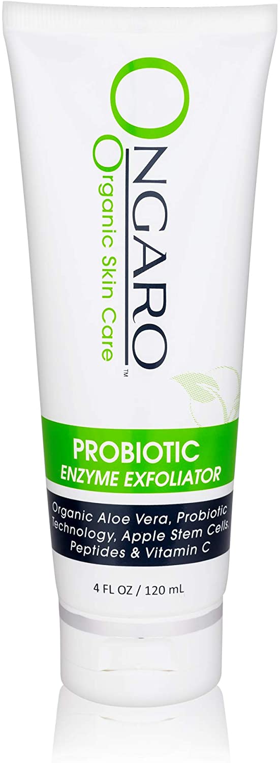 Probiotic Enzyme Exfoliator; Organic Gel Gently Removes Dead Skin Cells, Best Anti-Aging Skin Cleanser For Face With Peptides, Apple Stem Cells and Vitamin C; 4oz