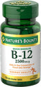 Nature's Bounty Vitamin B12 Supplement, Supports Metabolism and Nervous System Health, 2500mcg, 75 Tablets